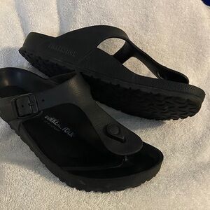 Birkenstock Women's Black Sandals gizeh size 38 7.5 eva thong